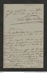 Nachlass Franz Steindachner, Brief (Fragment) von Victor Lopez de Seoane, Inv.Nr. 311.01, Seite 1